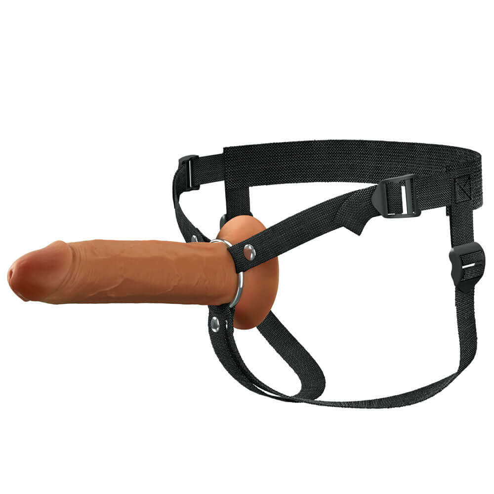 FX Elite 8'' Silicone Hollow Strap-On - Tan 20 cm